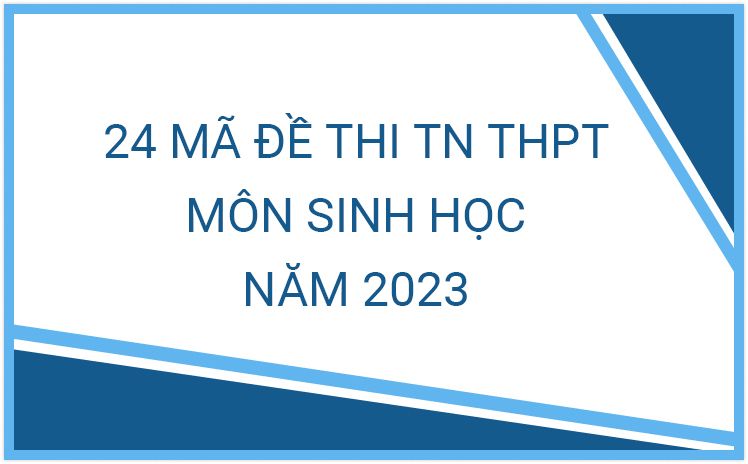 Full 24 mã đề thi tốt nghiệp THPT Quốc Gia chính thức môn Sinh Học năm 2023
