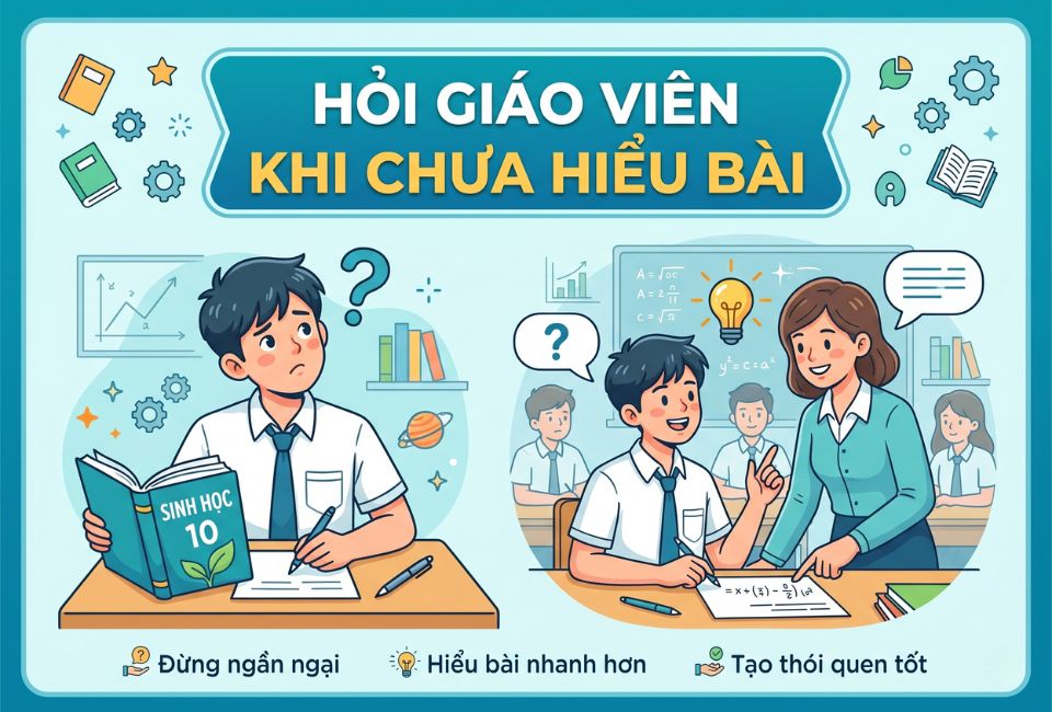 Hỏi giáo viên khi chưa hiểu bài