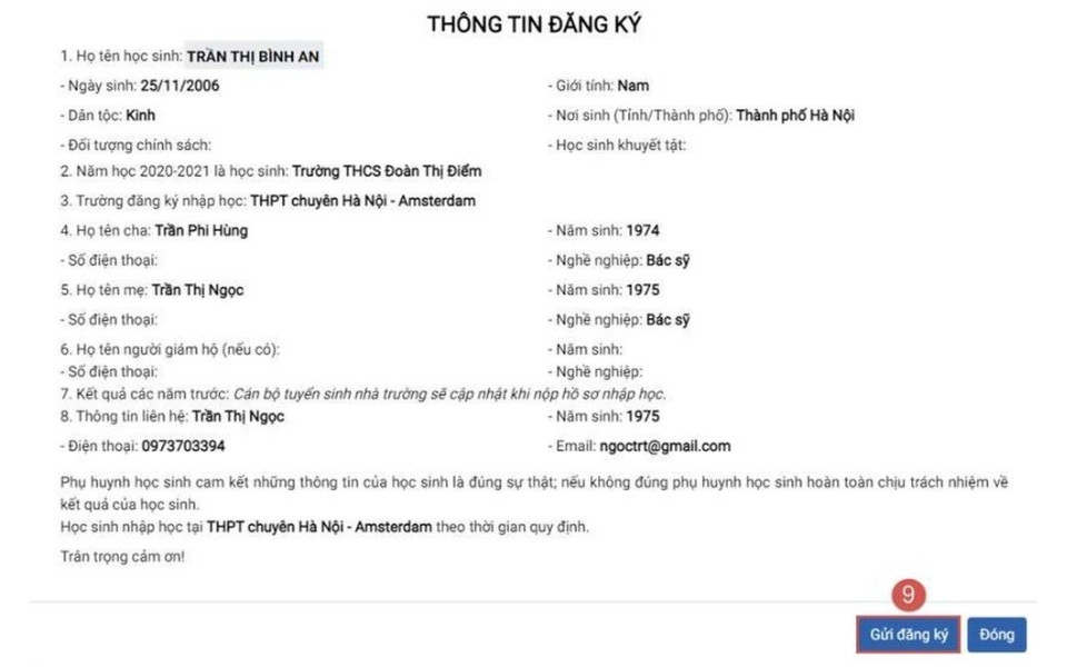 Cách xác nhận nhập học trực tuyến