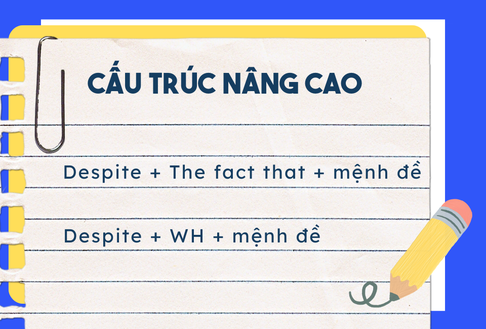 Cách dùng cấu trúc despite