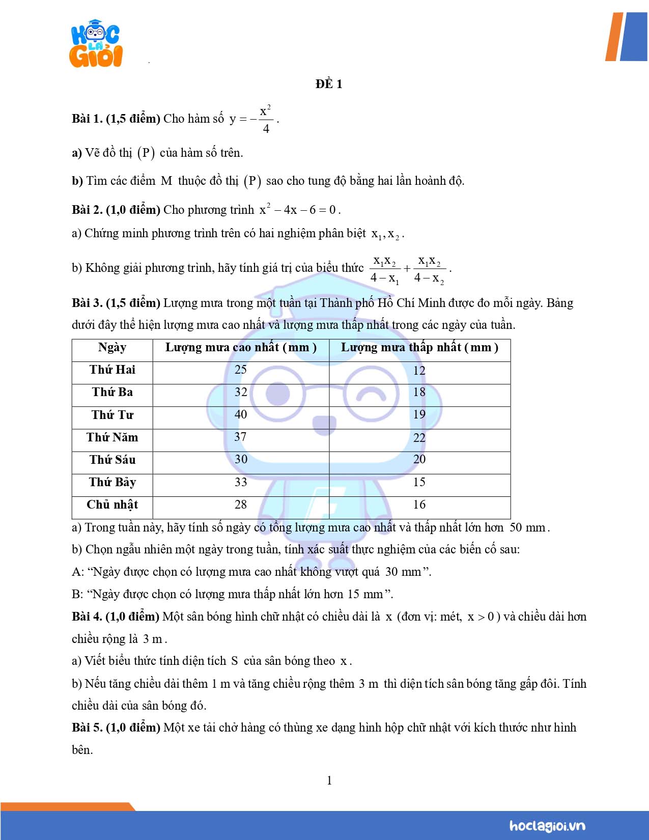 Đề 1 ôn cuối kì 2 Toán 9 Chân Trời Sáng Tạo 01