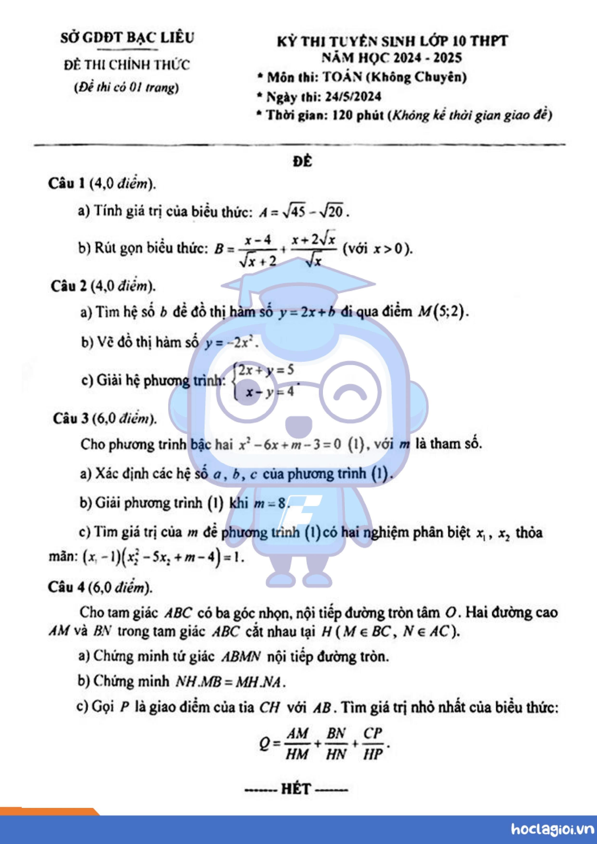 Đề thi tuyển sinh vào lớp 10 thpt môn toán - sở gd&đt bạc liêu - năm học 2024 - 2025-hình ảnh-0.jpg