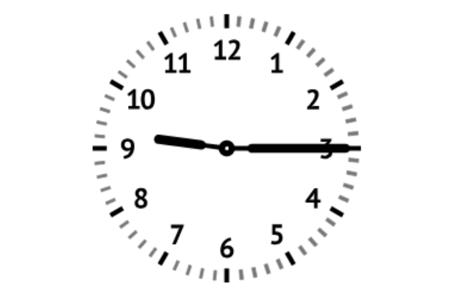 Câu 4. Đồng hồ chỉ mấy giờ:
