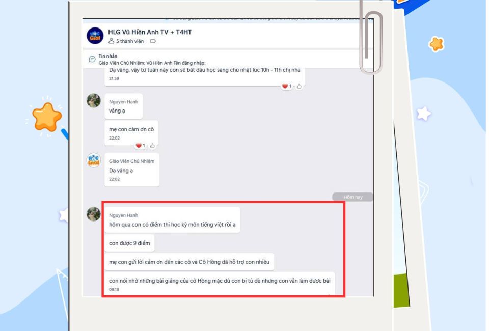 Feedback của khách hàng khi học tại Học là GIỏi 1