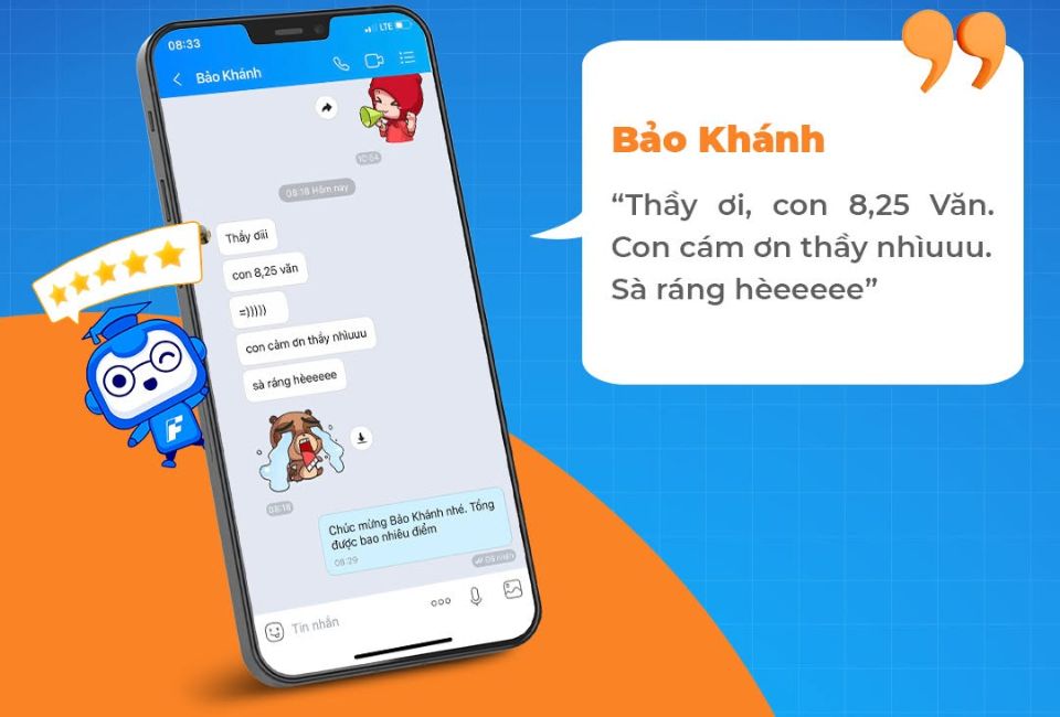 Feedback của khách hàng khi học tại Học là GIỏi 4