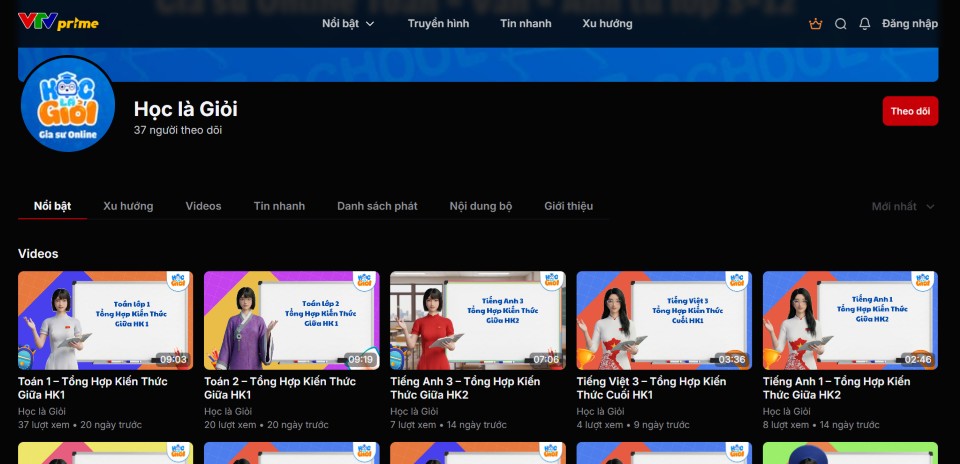 học là giỏi hợp cùng vtv prime