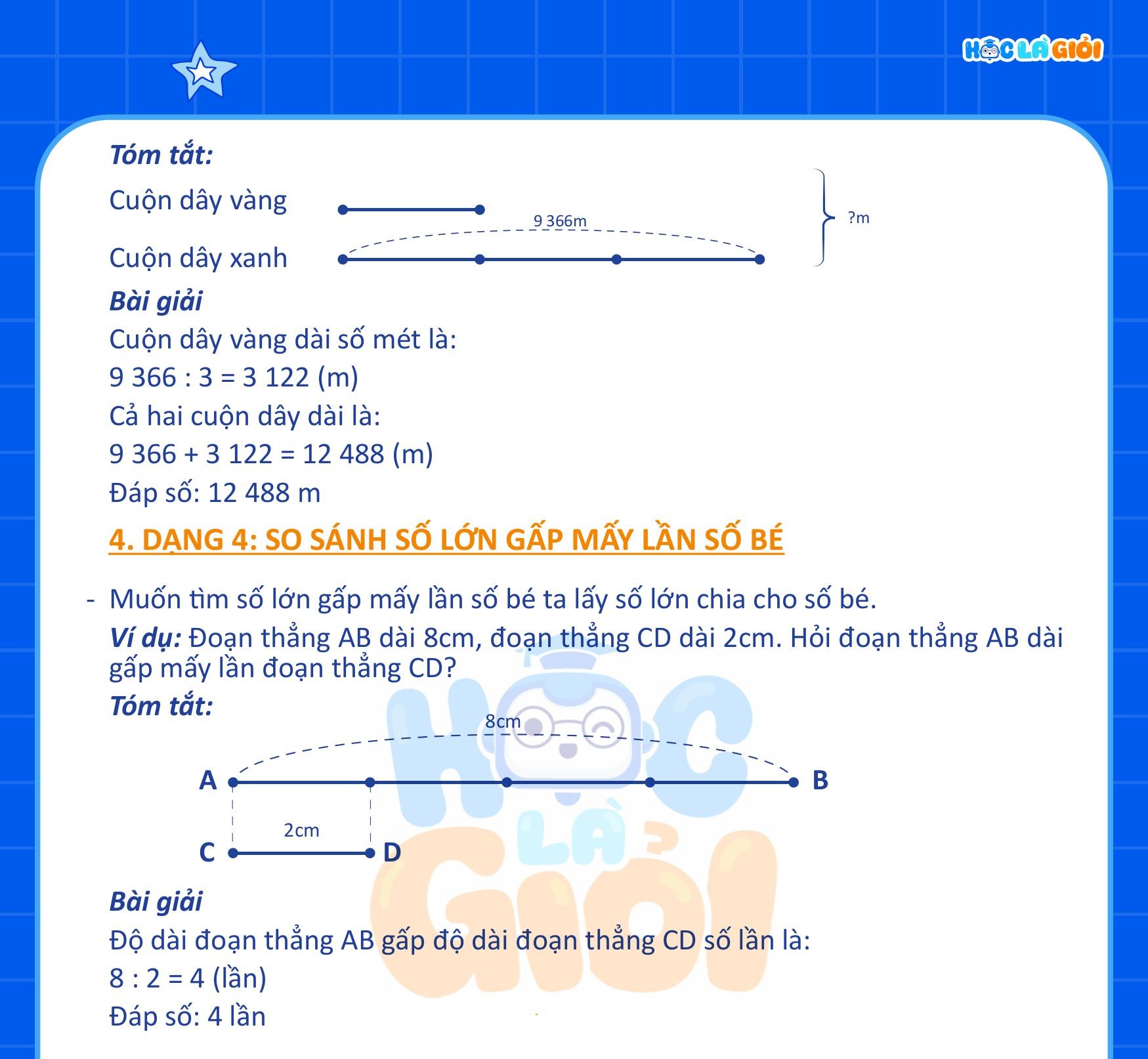 kiến thức toán 3 trọng tâm
