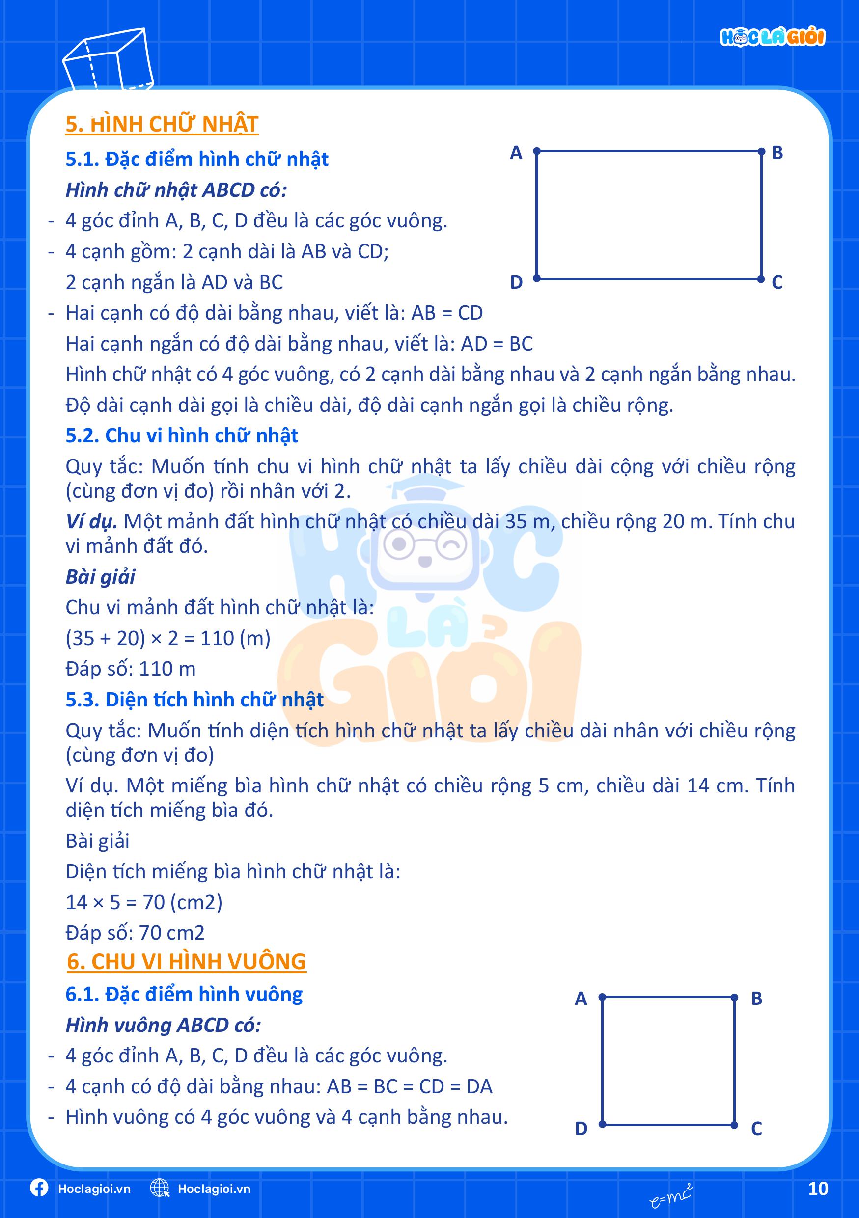 tổng hợp kiến thức toán 3 