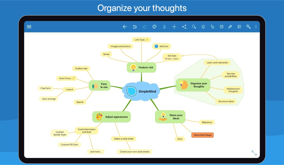 vẽ mindmap simplemind