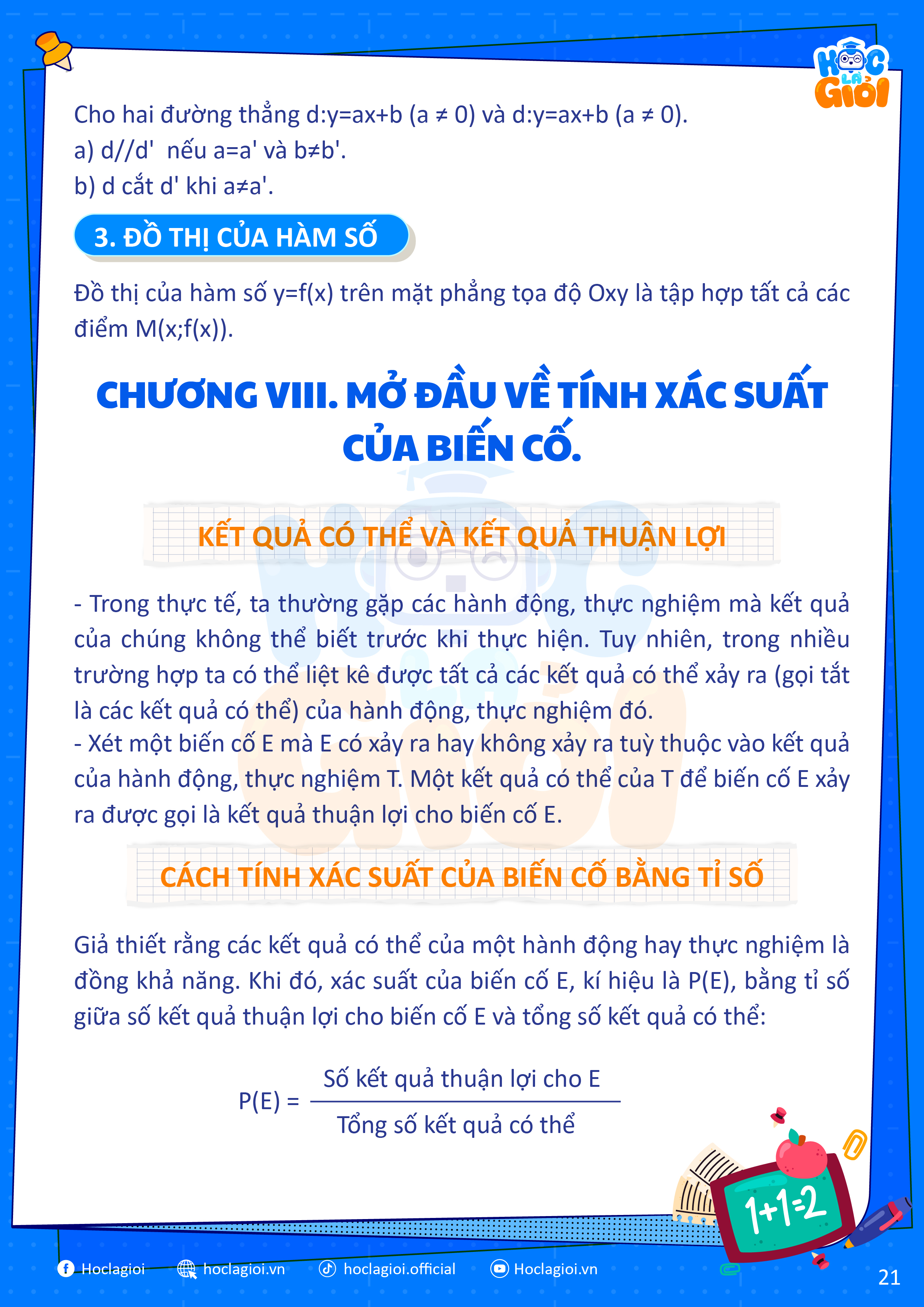 xác suất của biến cố toán 8