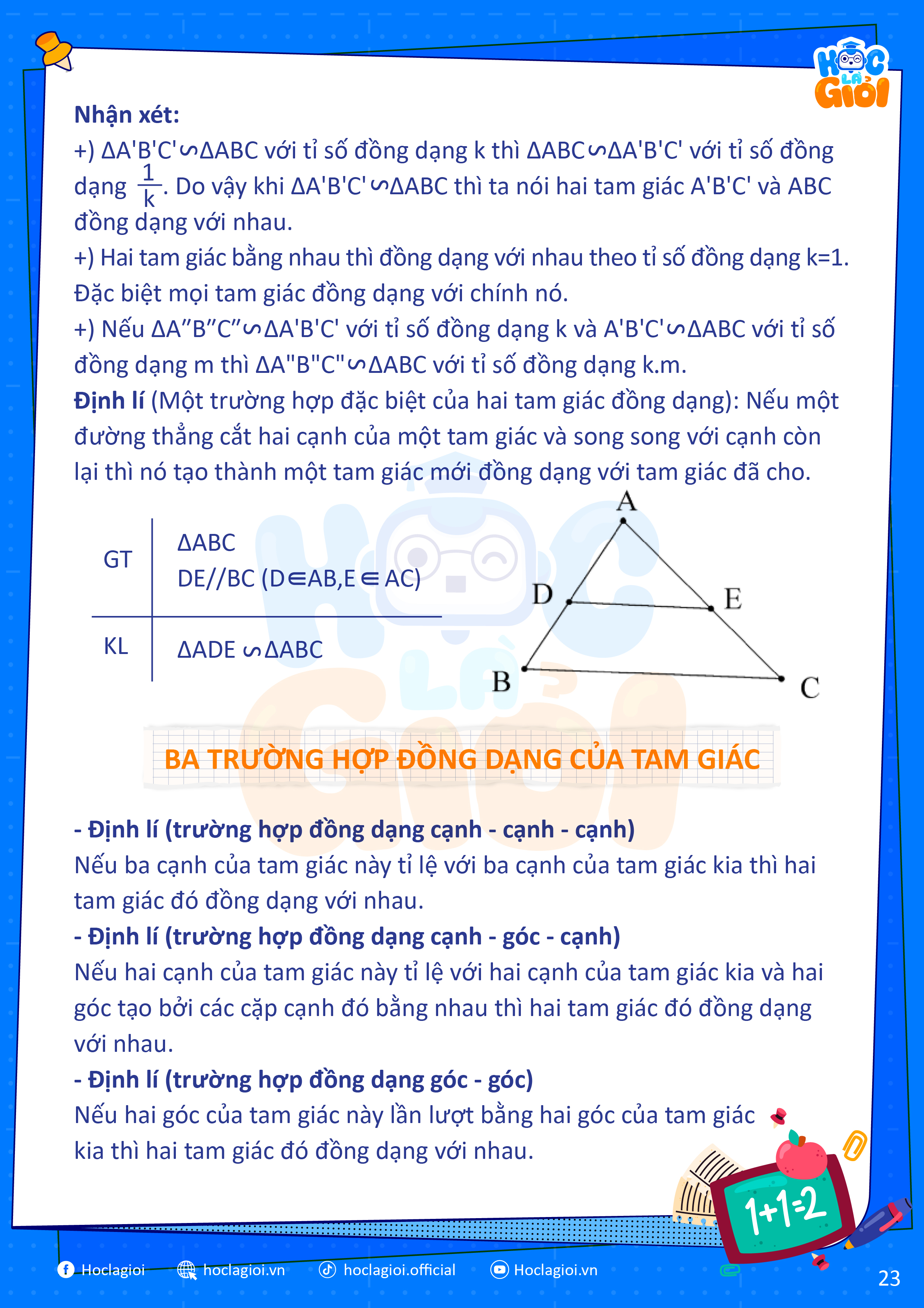 chứng minh hai tam giác đồng dạng