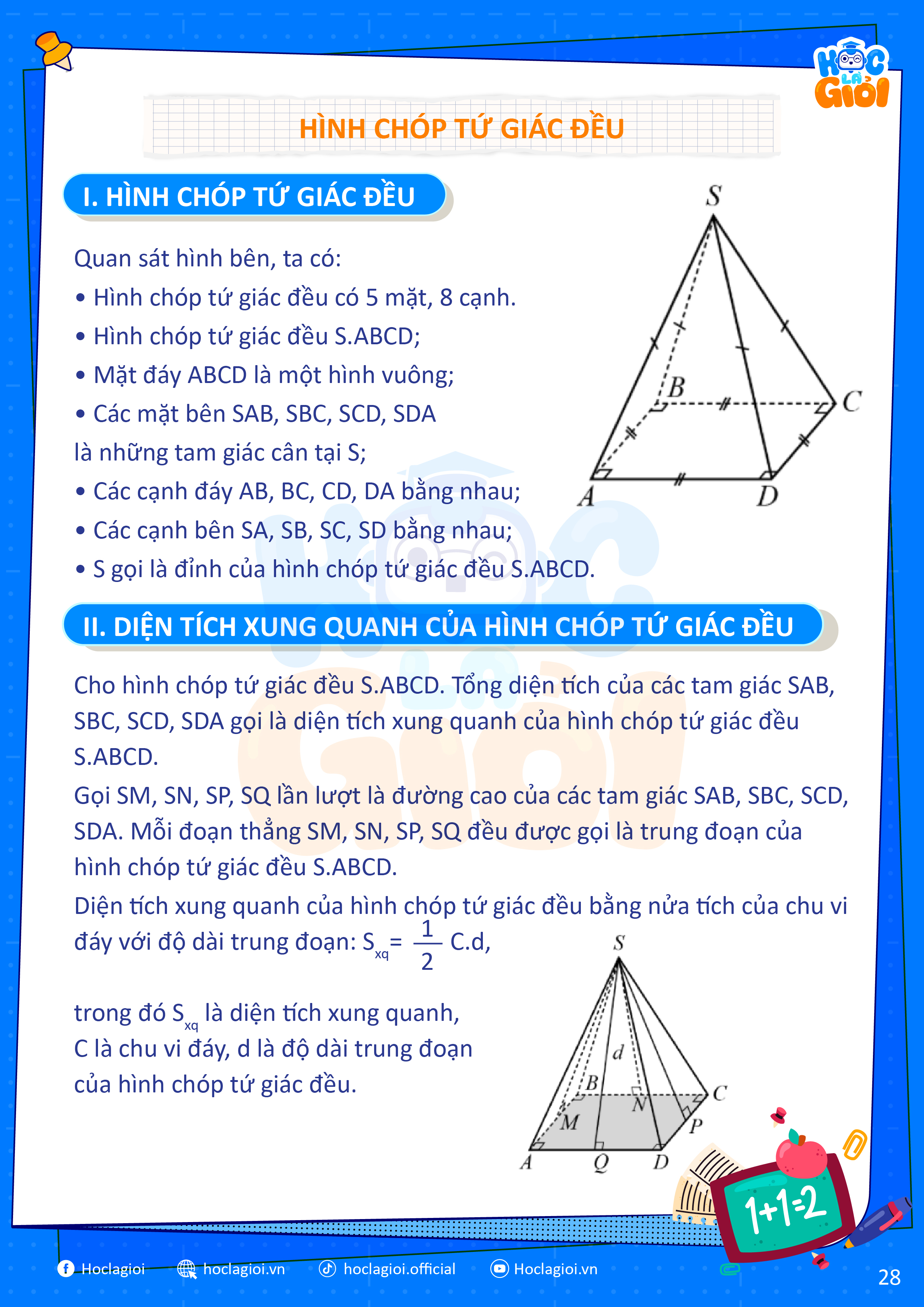 hình chóp tứ giác đều