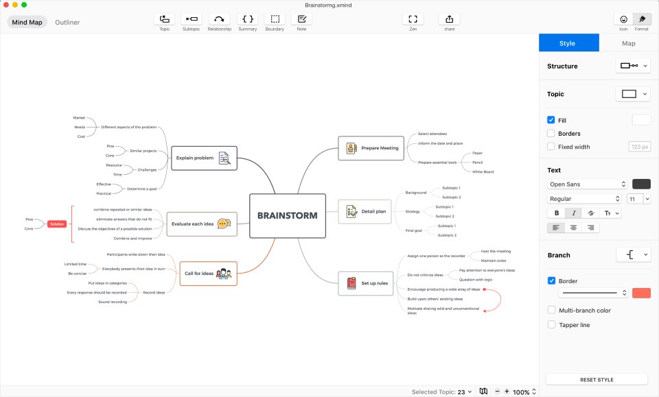 vẽ mindmap online xmind