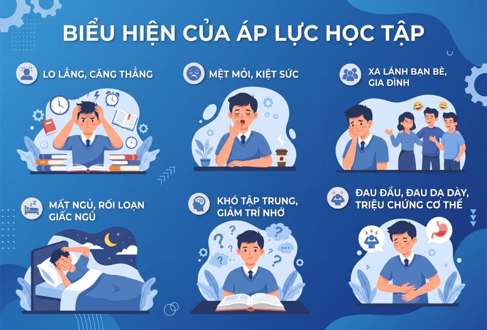 Biểu hiện của áp lực học tập