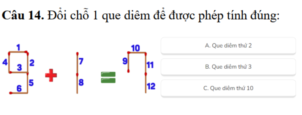 toán tư duy que diêm