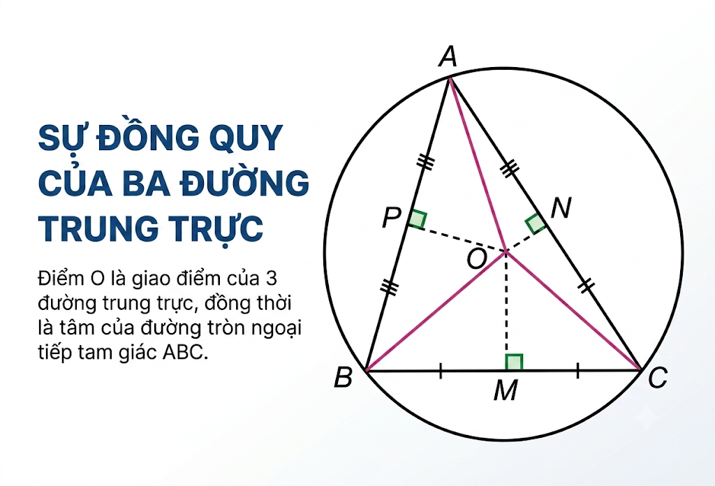 Sự đồng quy của ba đường trung trực trong tam giác