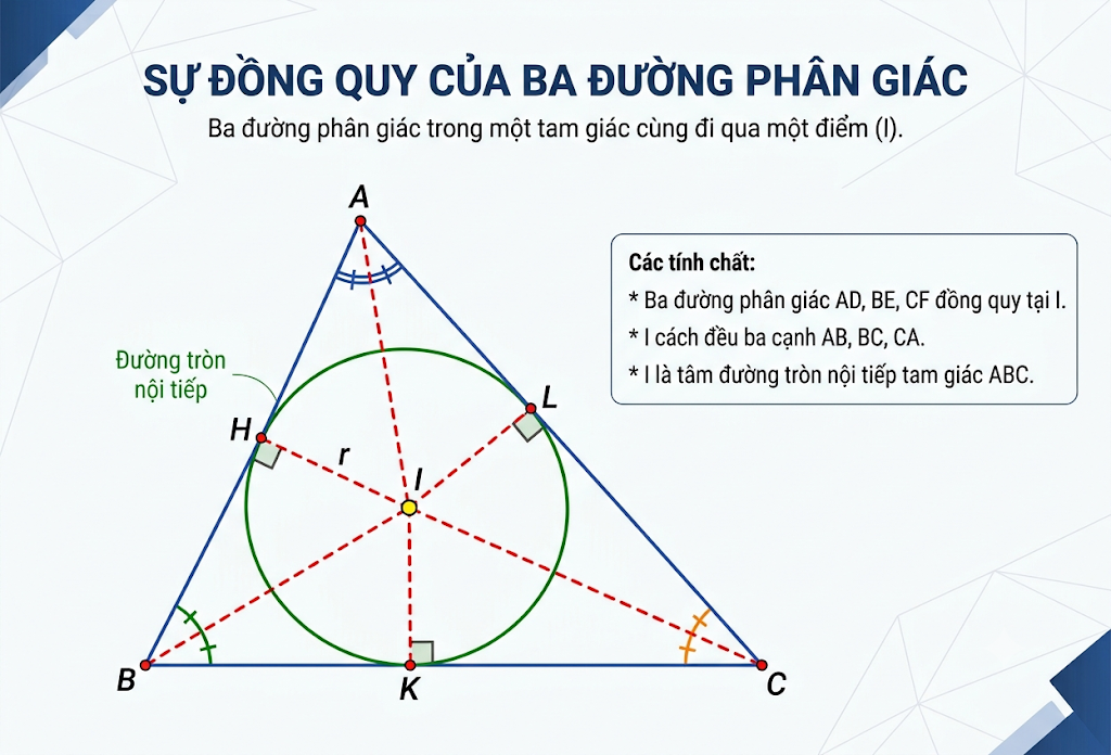 Sự đồng quy của ba đường phân giác trong tam giác