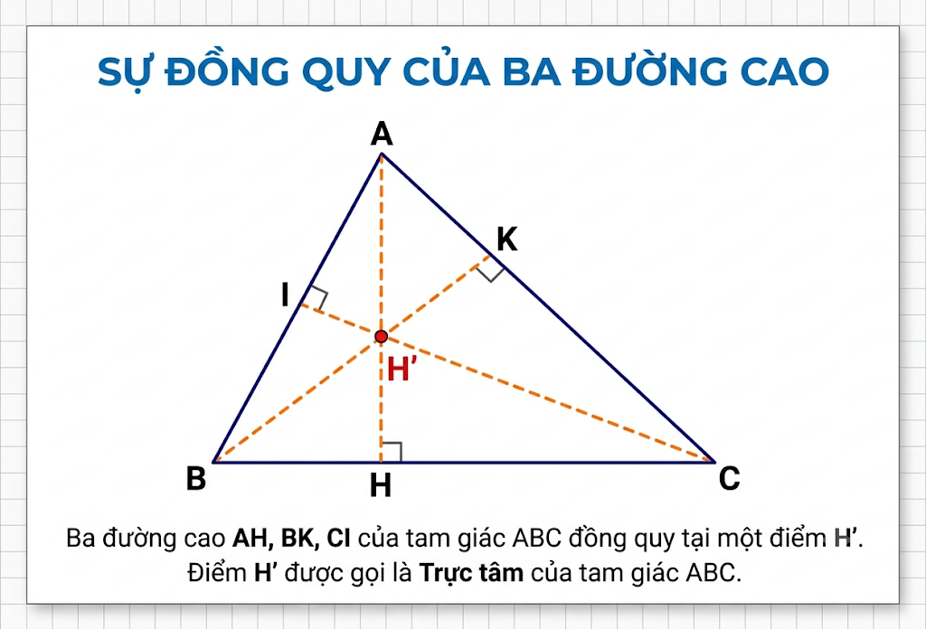 Sự đồng quy của ba đường cao trong tam giác