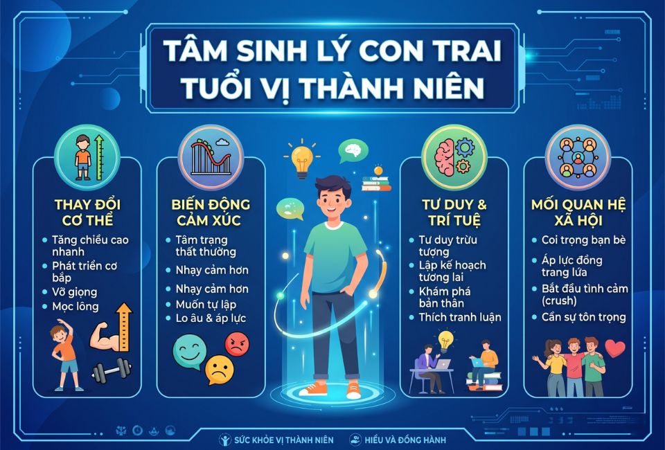 Tâm sinh lý con trai tuổi vị thành niên