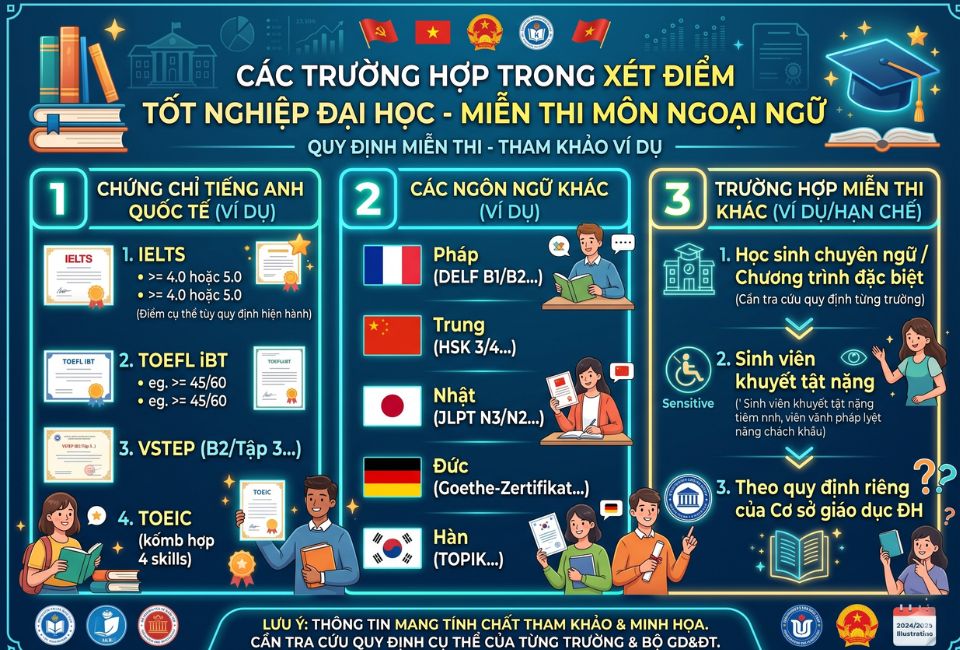 Miễn thi môn Ngoại ngữ