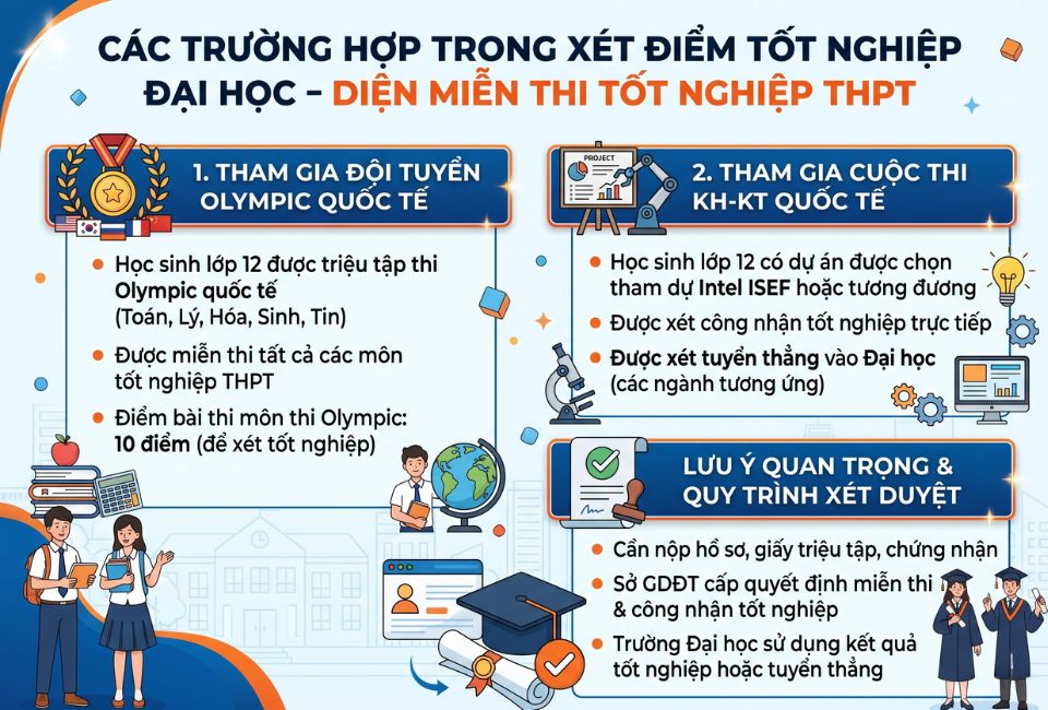 Diện miễn thi tốt nghiệp THPT