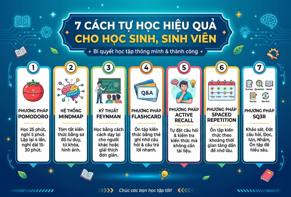 7 cách tự học hiệu quả cho học sinh, sinh viên