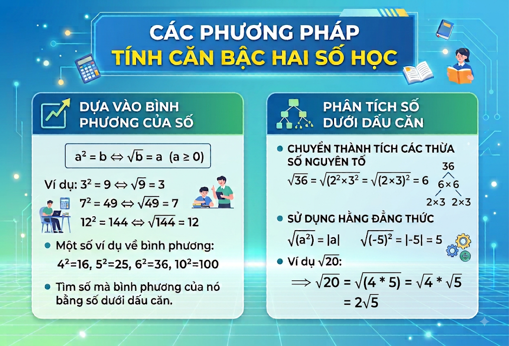 Các phương pháp tính căn bậc hai số học