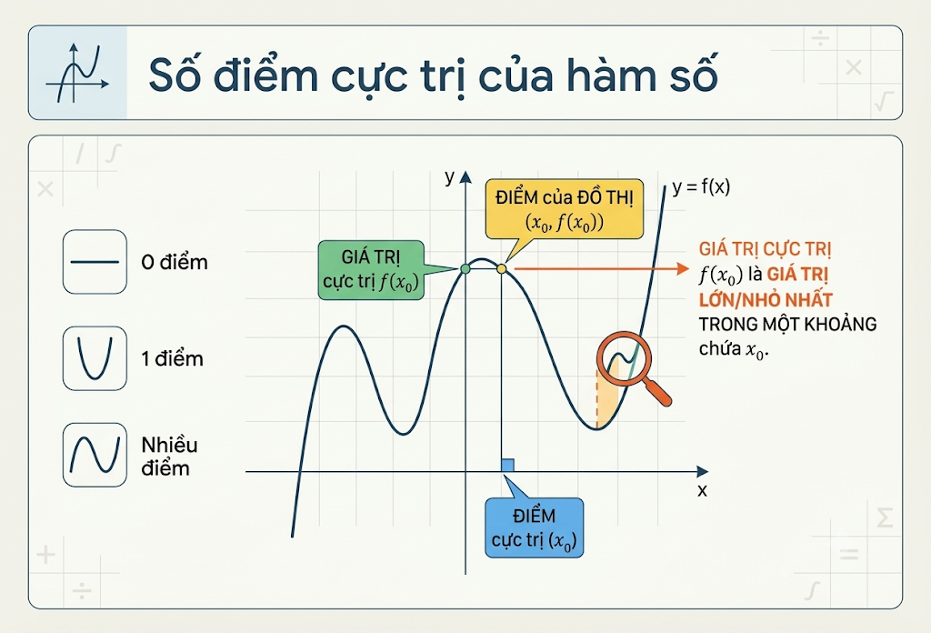 Số điểm cực trị của hàm số