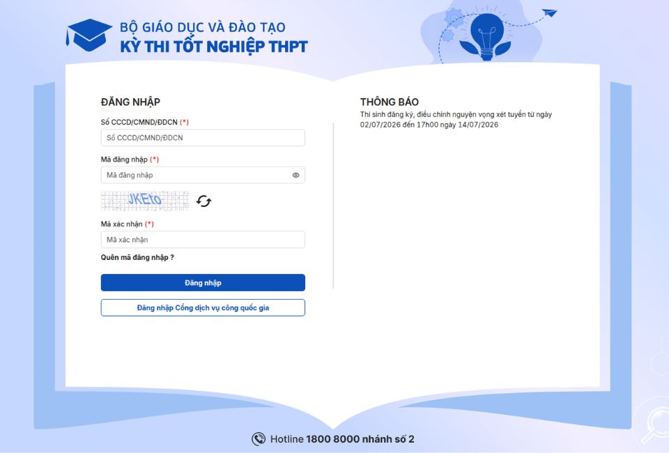 Hướng dẫn đăng ký xét tuyển đại học 2026