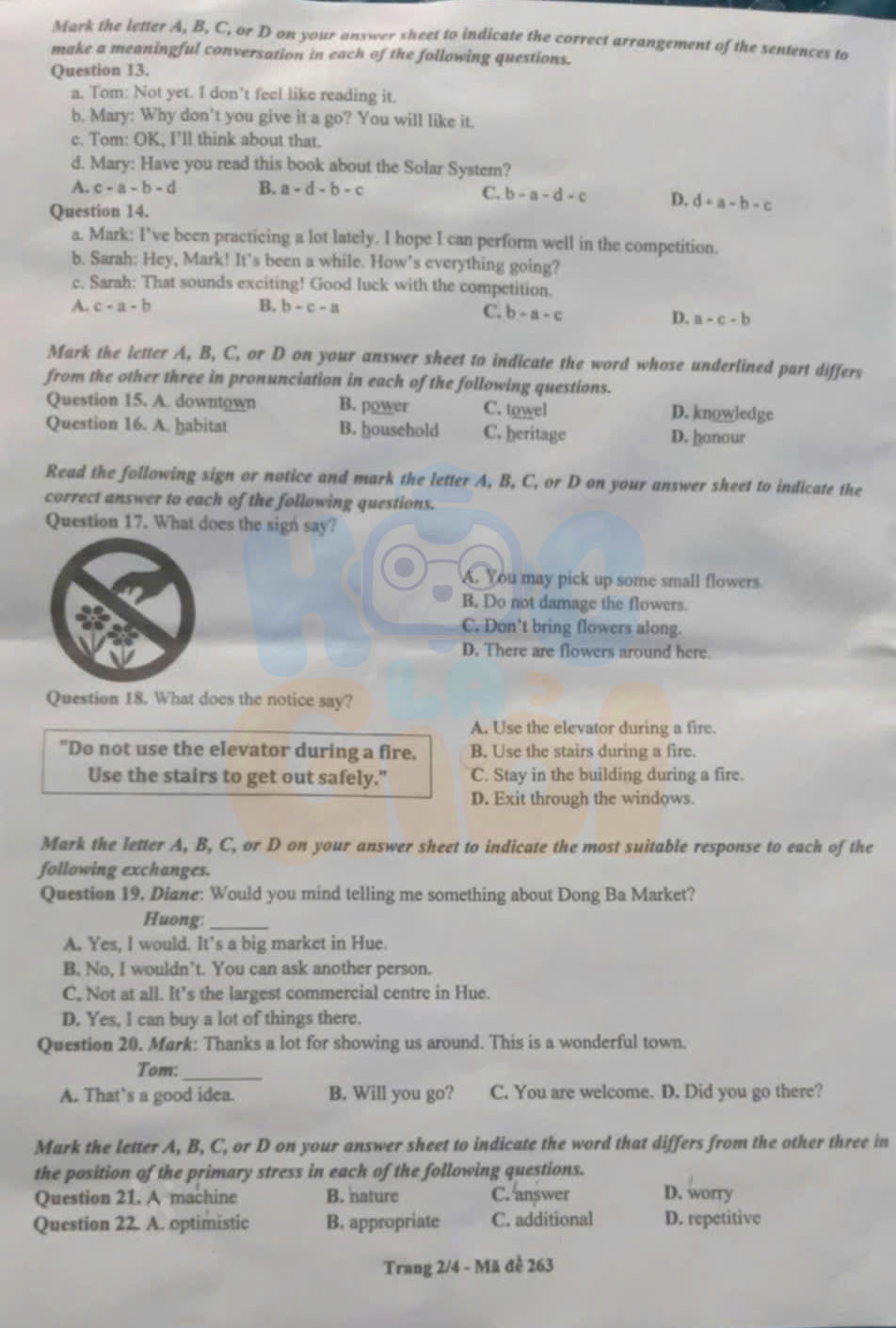 Đề thi Tiếng Anh vào 10 tỉnh Bắc Ninh 2025-2026
