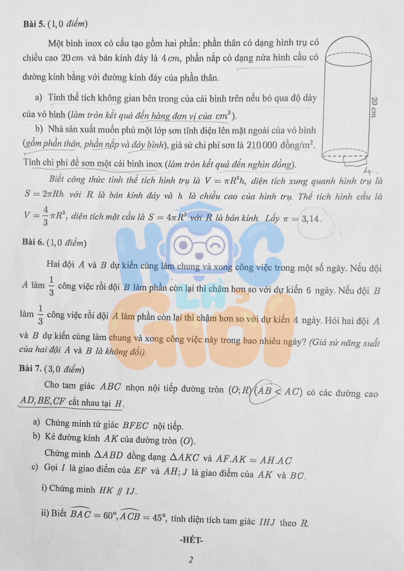 Đề thi và đáp án môn Toán vào 10 TP HCM 2026-2027