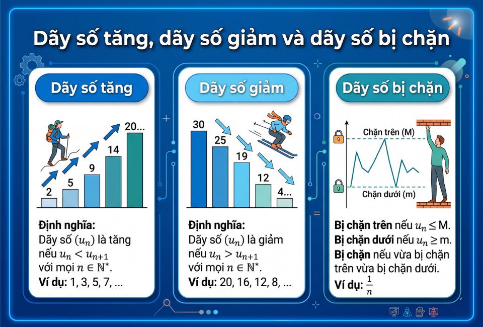 Dãy số tăng, dãy số giảm và dãy số bị chặn