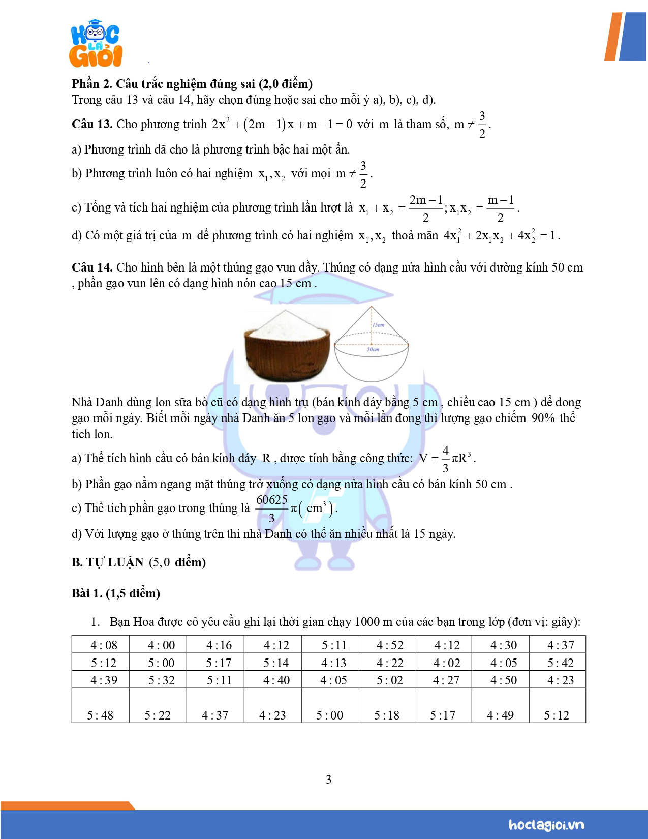 Đề 3 bộ đề ôn cuối kì 2 Toán 9 Cánh diều 03