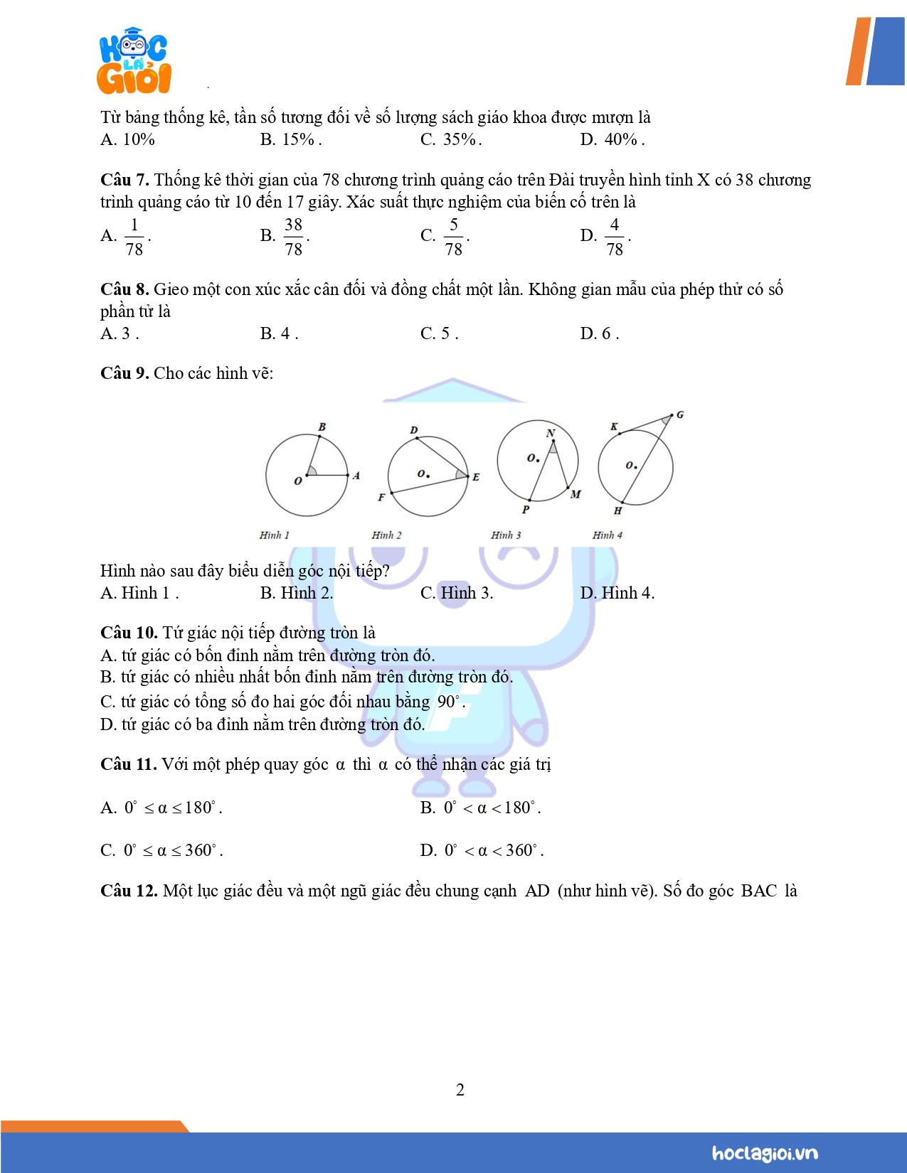 đề 3 ôn thi học kì 2 Toán 9 Kết nối tri thức và cuộc sống 02