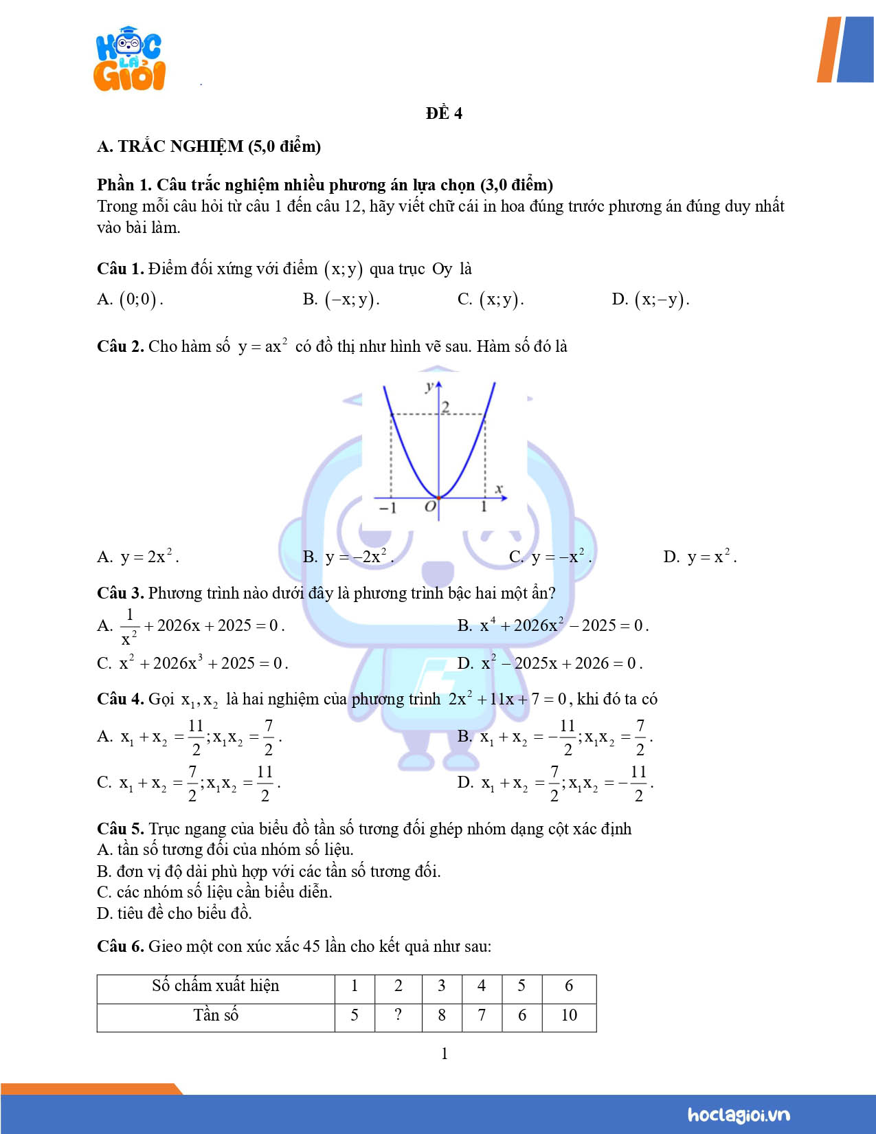 đề 4 ôn cuối kỳ 2 môn toán lớp 9 cánh diều 01