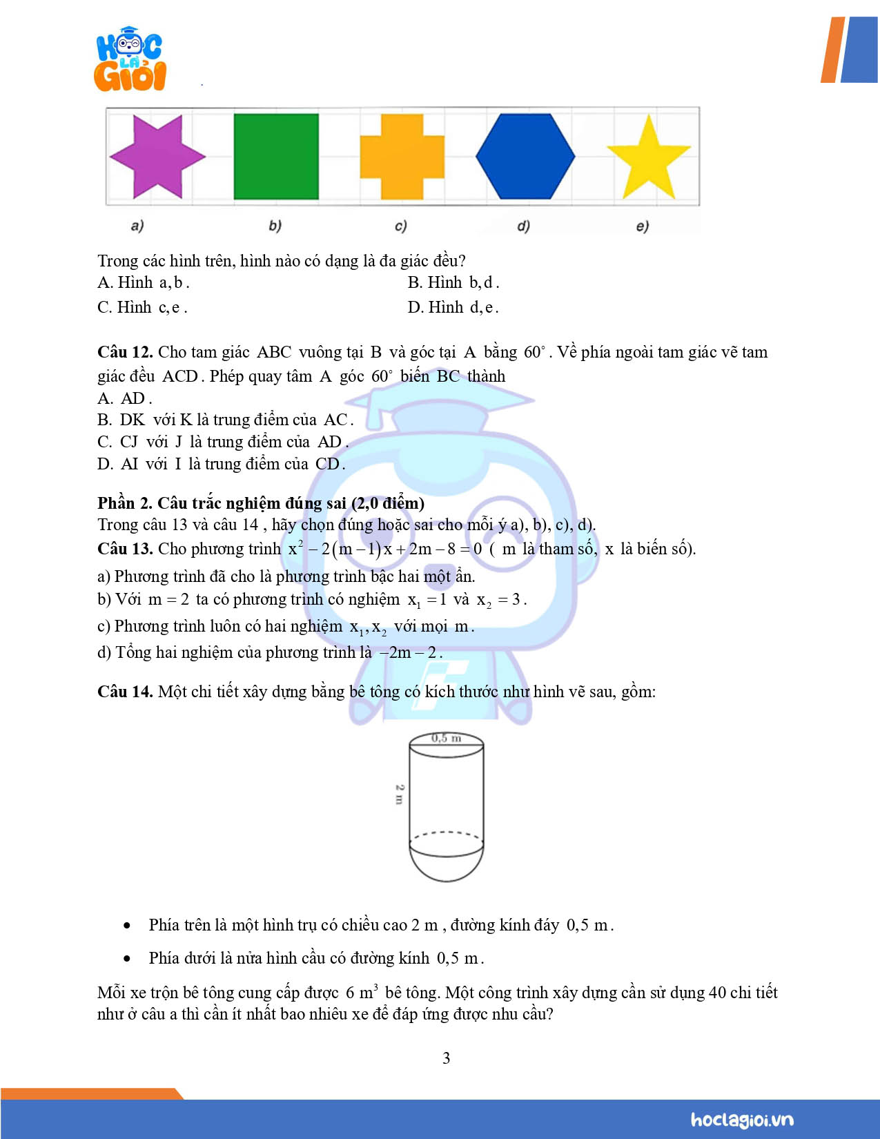 đề 4 ôn cuối kỳ 2 môn toán lớp 9 cánh diều 03