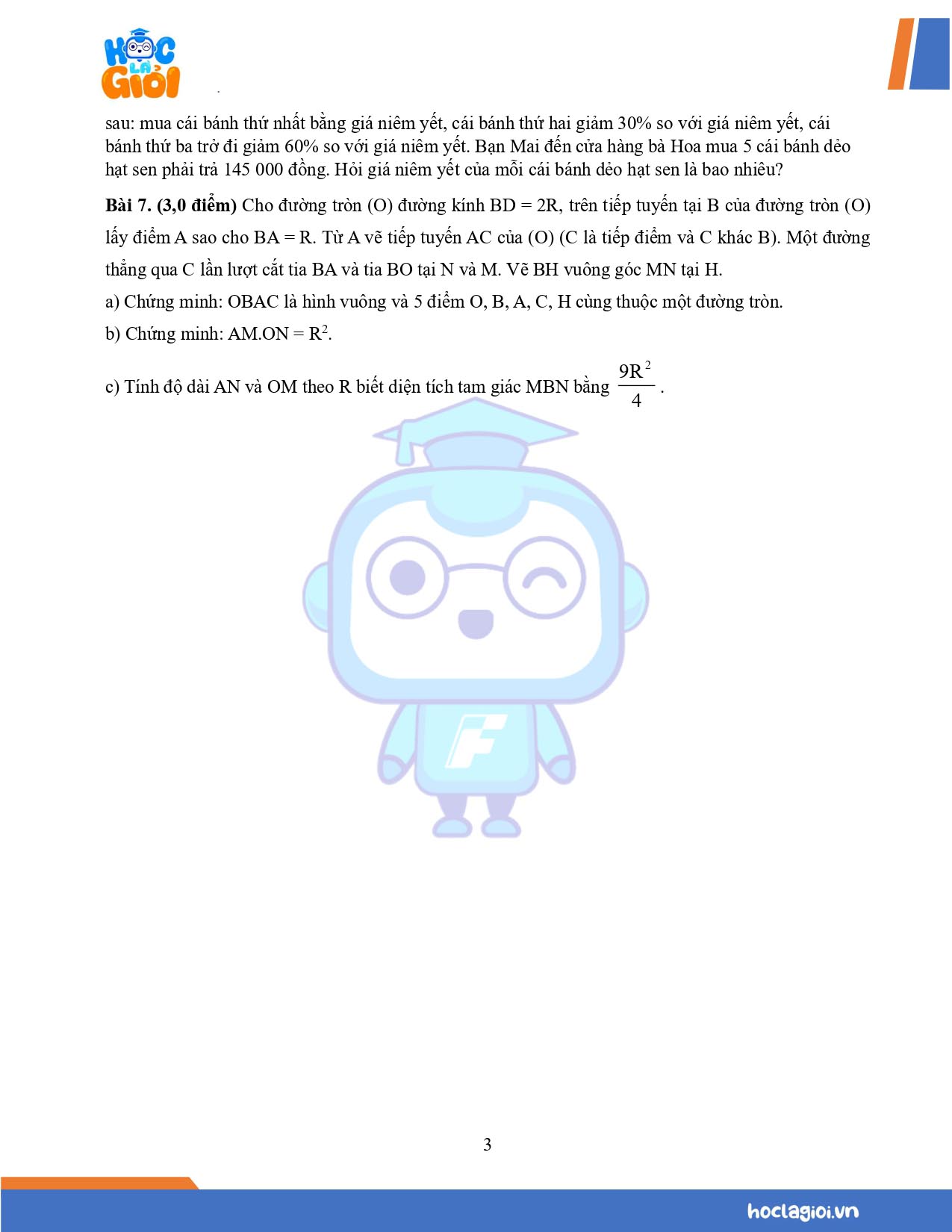 Đề 5 ôn cuối kì 2 Toán 9 Chân Trời Sáng Tạo 03