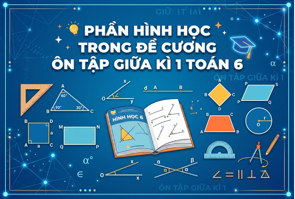 Phần Hình học trong đề cương ôn tập giữa kì 1 Toán 6