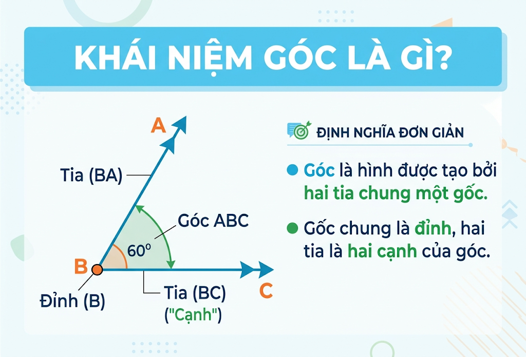 Khái niệm góc trong hình học