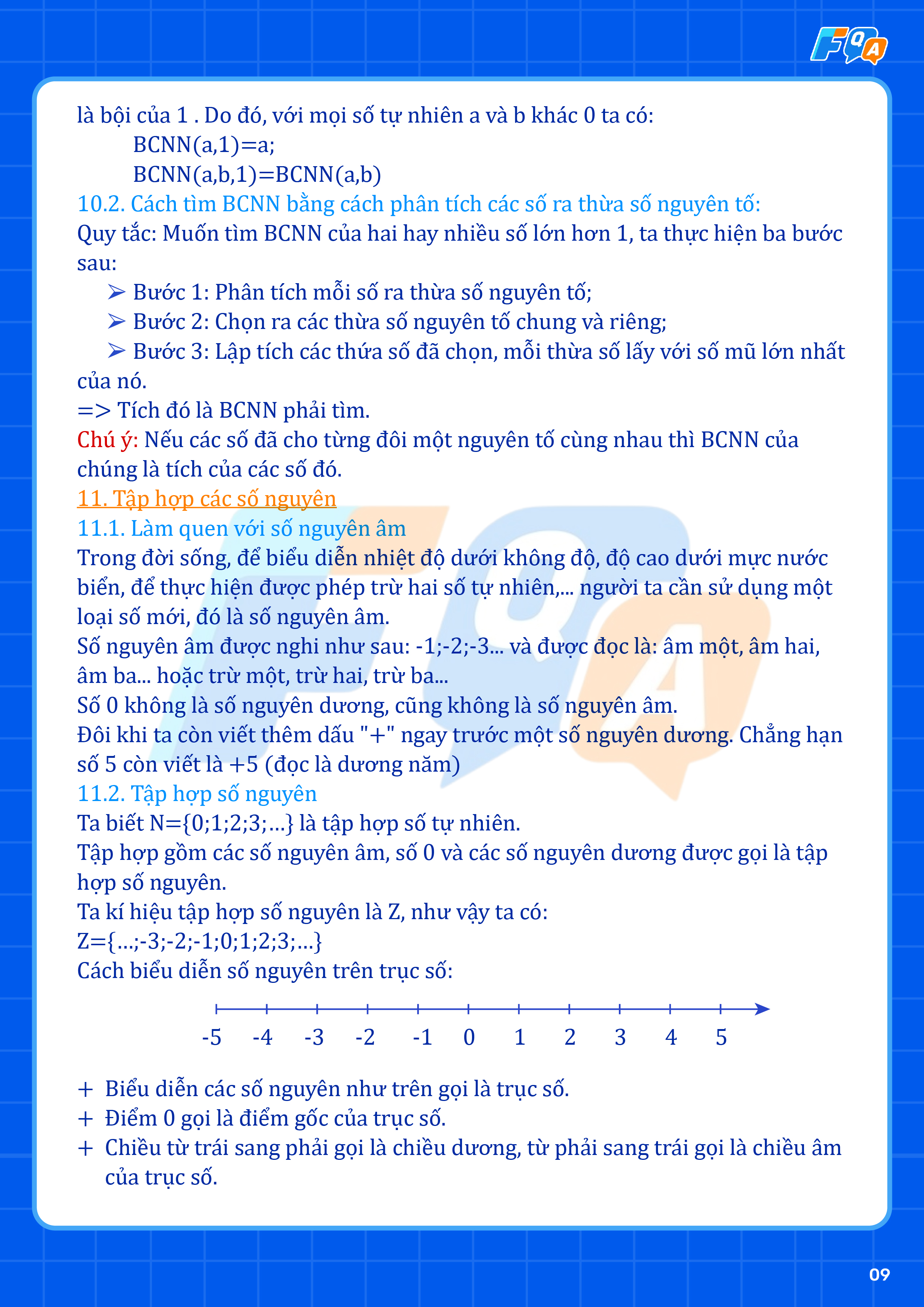 tập hợp số nguyên toán 6