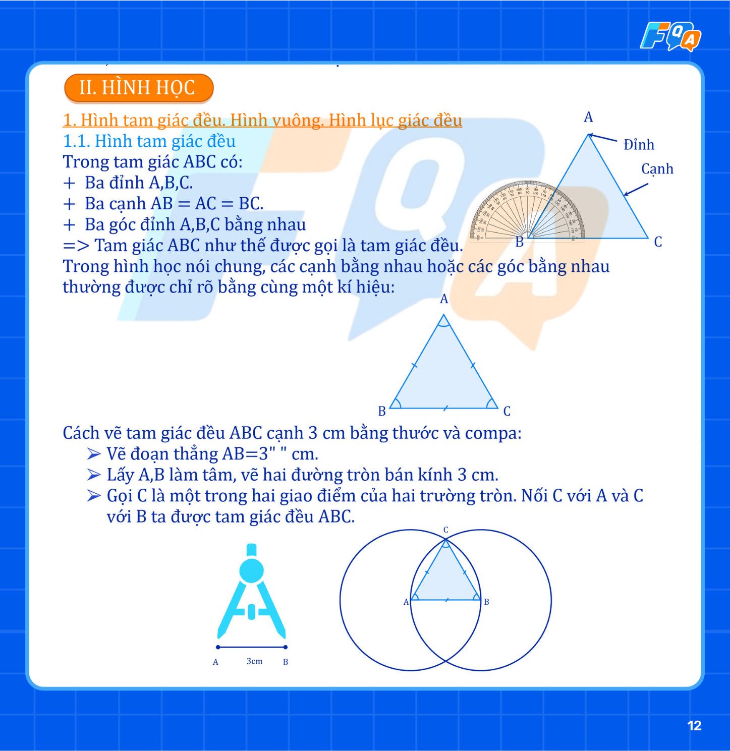 Kiến thức hình học kỳ 1 toán lớp 6