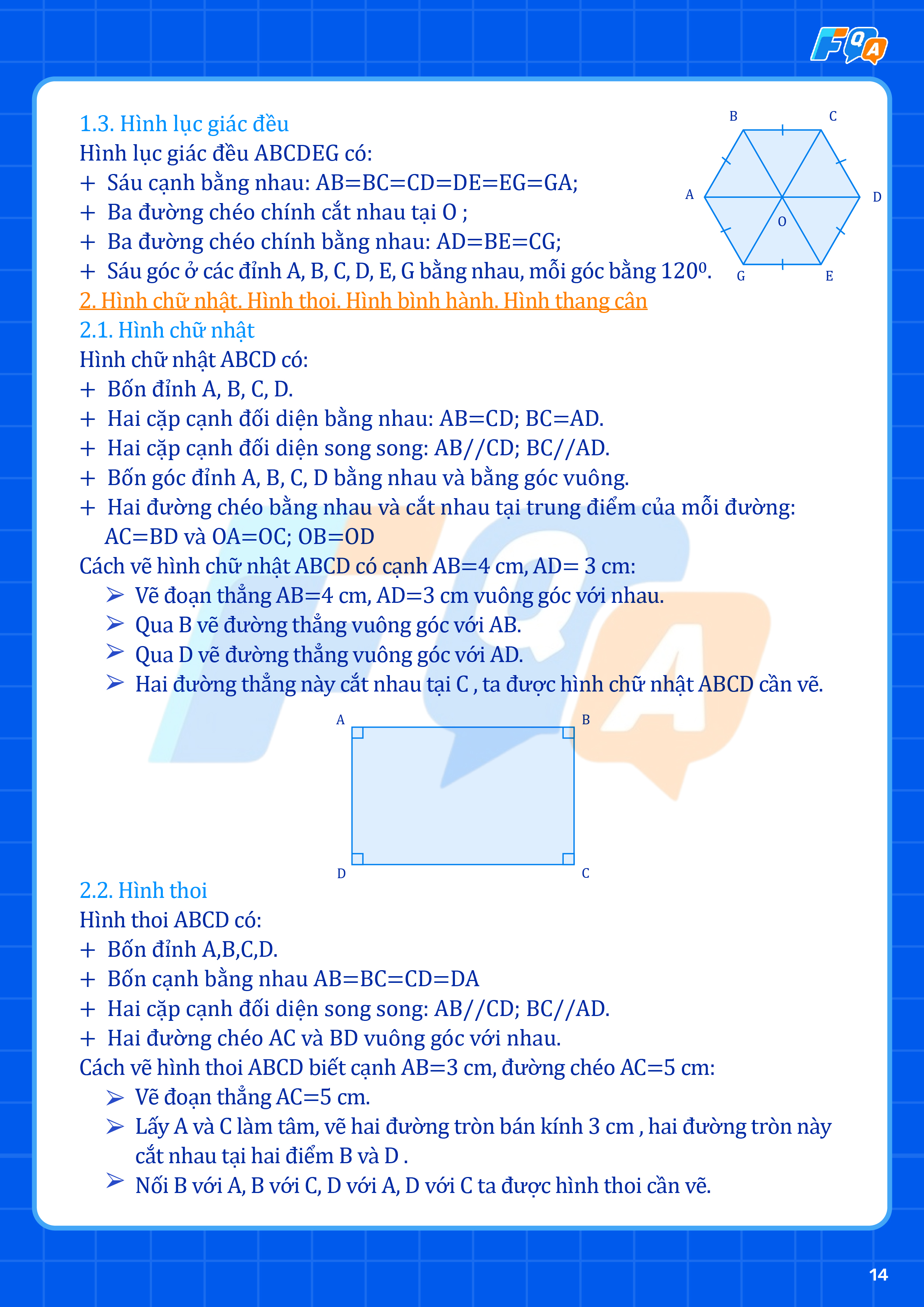kiến thức hình lục giác lớp 6