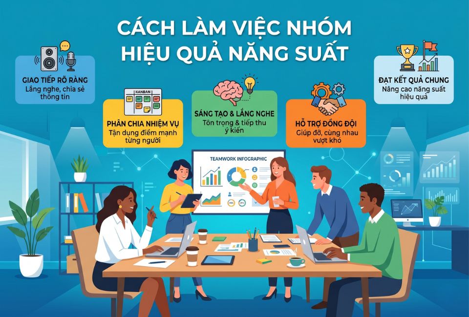 Cách làm việc nhóm hiệu quả năng suất
