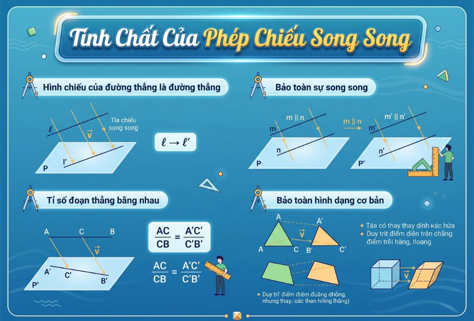Tính chất của phép chiếu song song