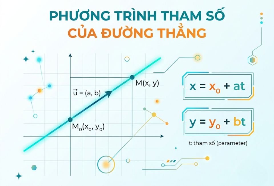 Phương trình tham số khi biết một điểm và vectơ chỉ phương
