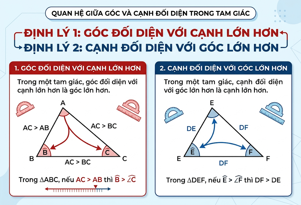 Quan hệ giữa góc và cạnh đối diện