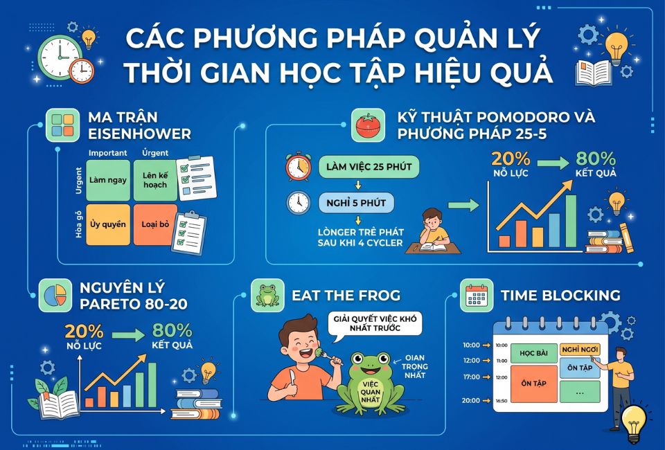 Các phương pháp quản lý thời gian học tập hiệu quả