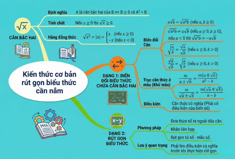 Kiến thức rút gọn biểu thức học sinh cần nắm