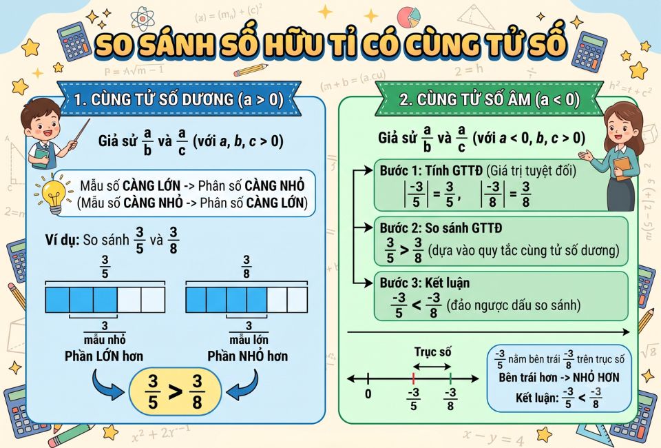 So sánh số hữu tỉ có cùng tử số