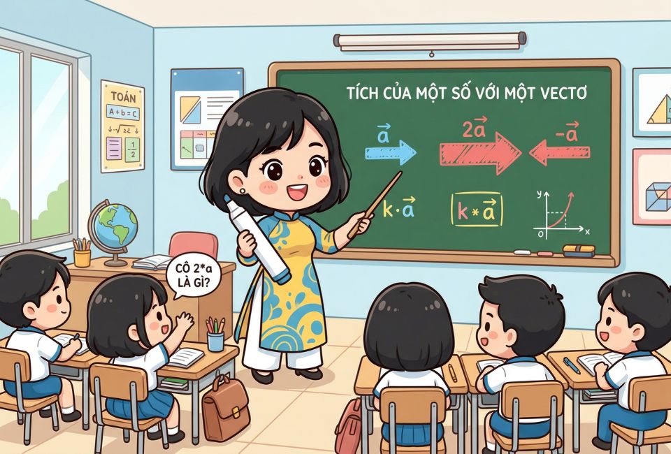 Bài tập luyện tập tính tích của vectơ với một số